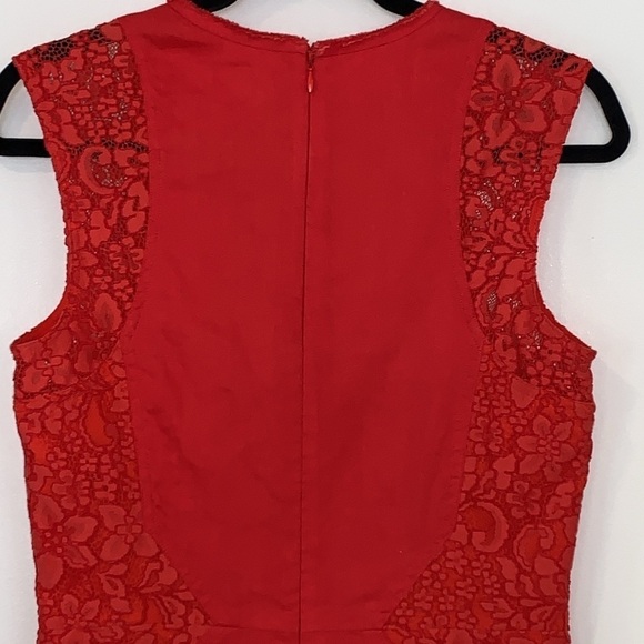 NWOT? Nicole Miller Artelier Lace Trim Sleeveless Linen Dress 6 - Picture 6 of 12